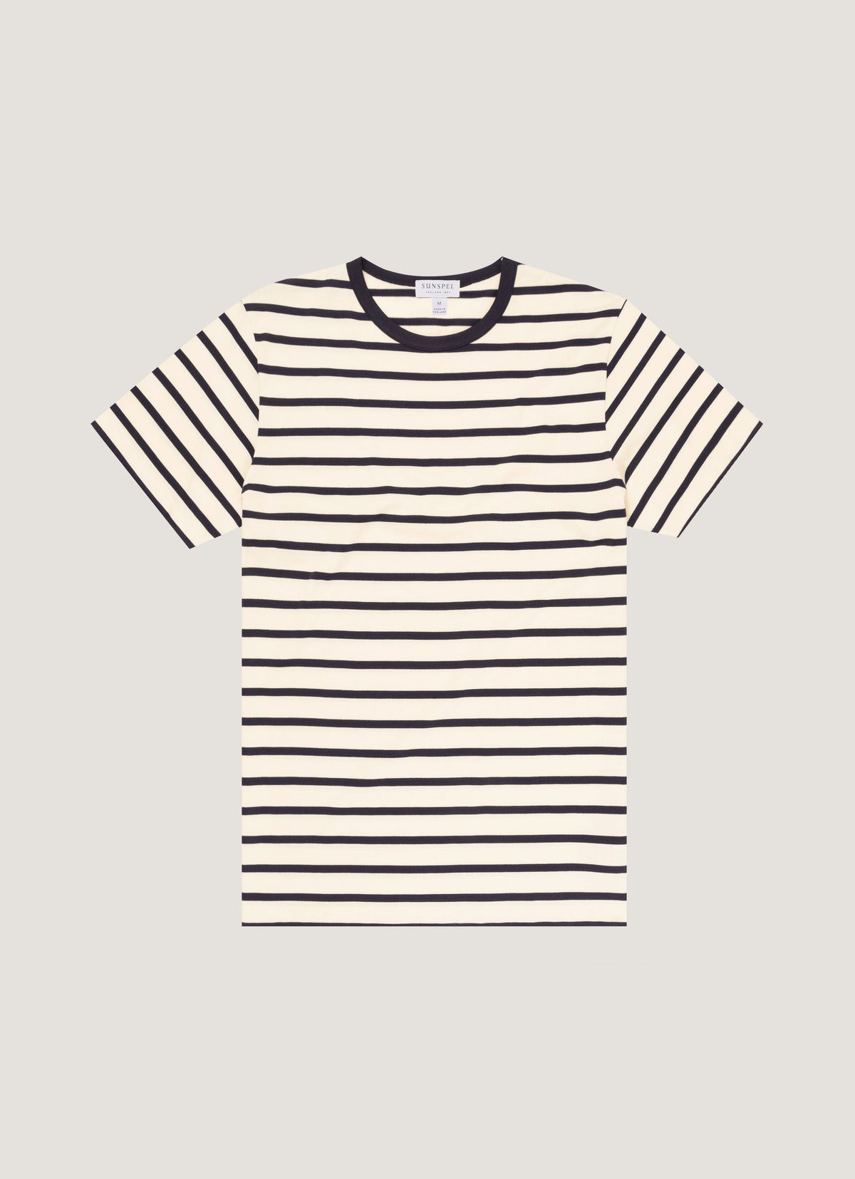 Ecru/Navy Breton Stripe,XS