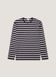 Navy/Ecru Breton Stripe